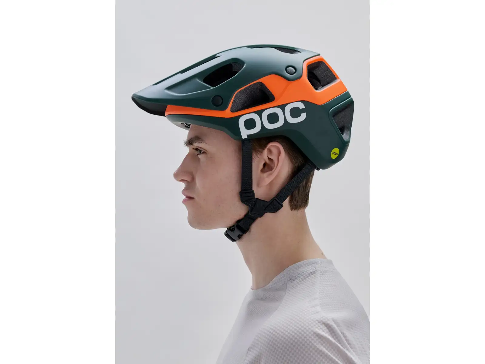 POC Cularis Pure MTB Helm Pargasite Green Matt/Fluorescent Orange Matt