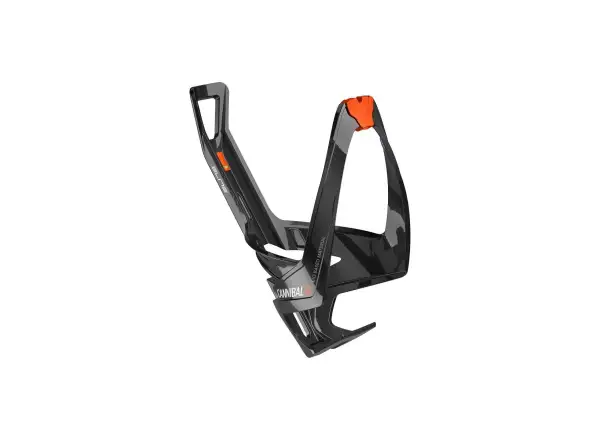 Elite Cannibal XC Bio Based Flaschenhalter Schwarz Glänzend/Orange Grafik