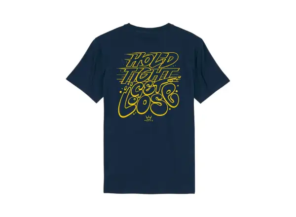Peatys Ride Wear Herren-T-Shirt mit kurzen Ärmeln in dunkelblau.