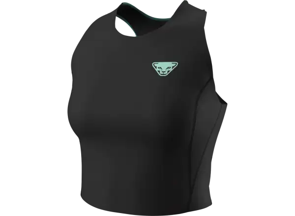 Dynafit Trail Crop Top Damen ärmelloses Shirt Black Out