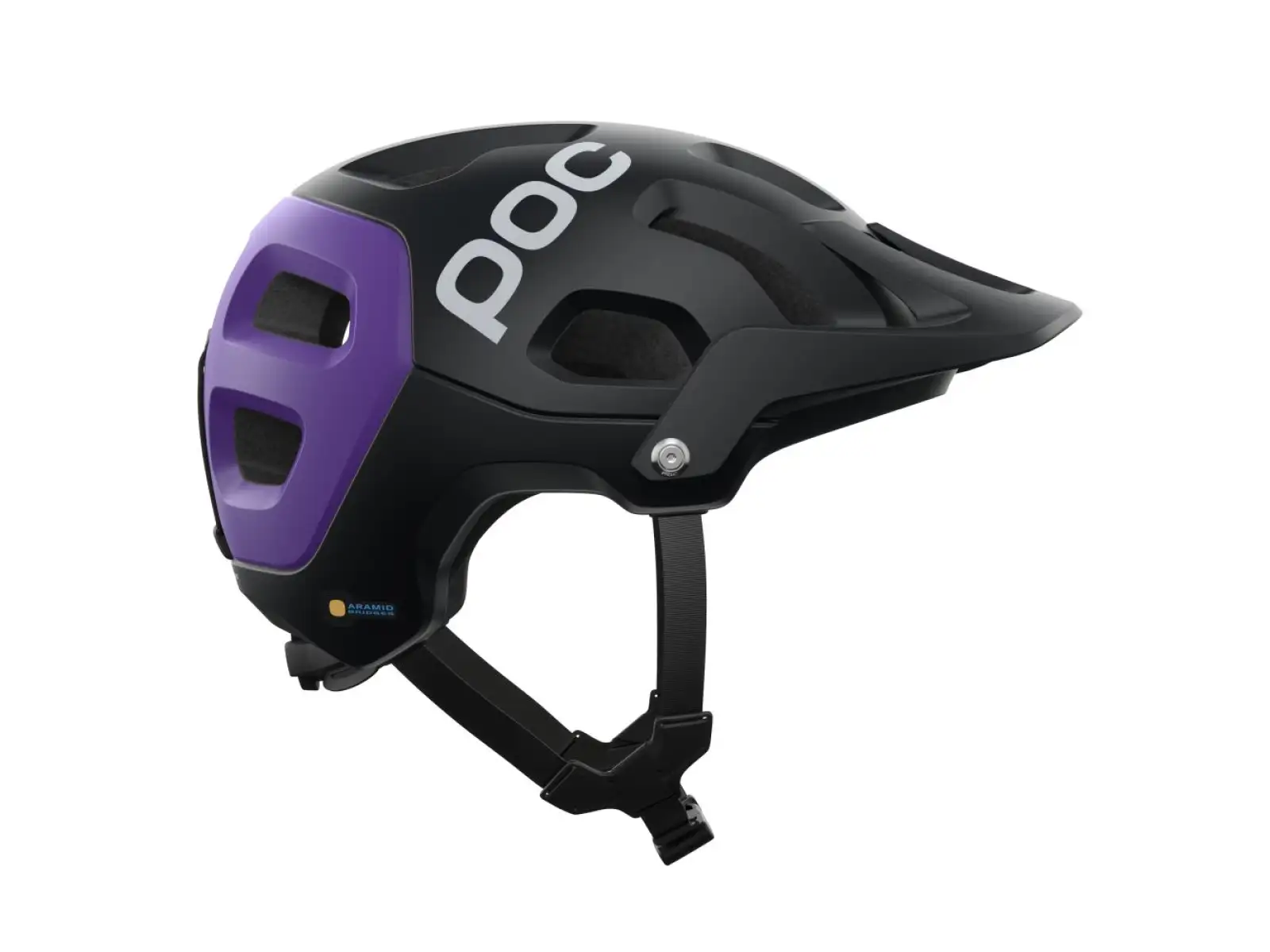 POC Tectal Race MIPS Helm Uranium Black/Sapphire Purple Metallic/Matt.