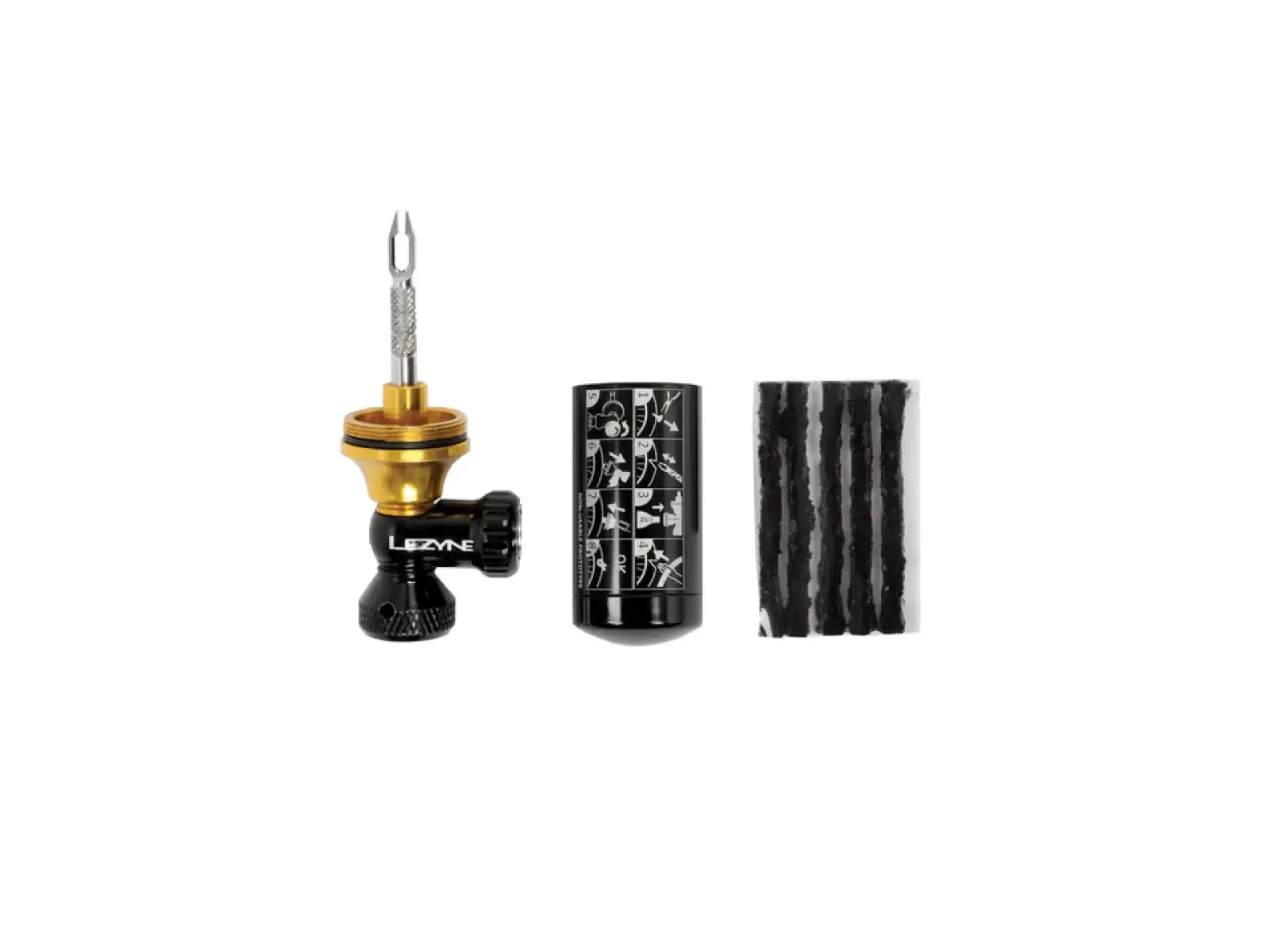 Lezyne Tubeless CO2 Blaster ohne CO2 Reparaturset für Schlauchlosreifen.