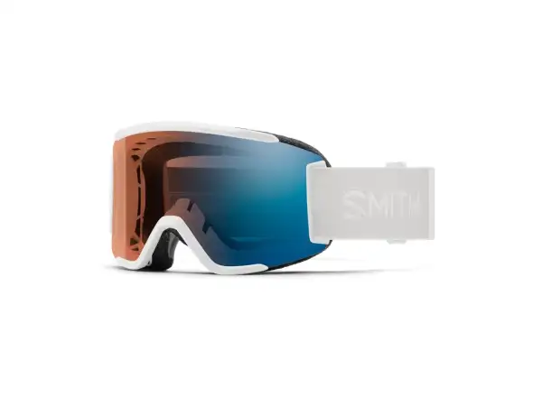 Smith Squad S Skibrille White Vapor / ChromaPop Pro Photochromic Blue Mirror