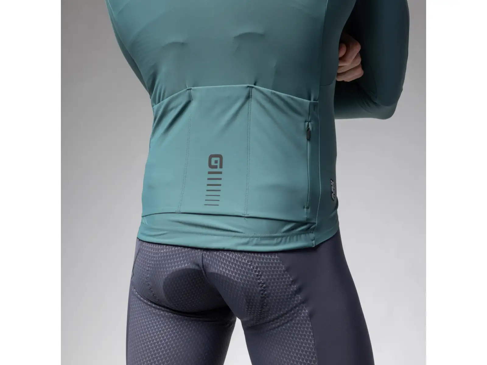 Alé R-EV1 Warm Race Herren-Trikot warm langarm Pier grün