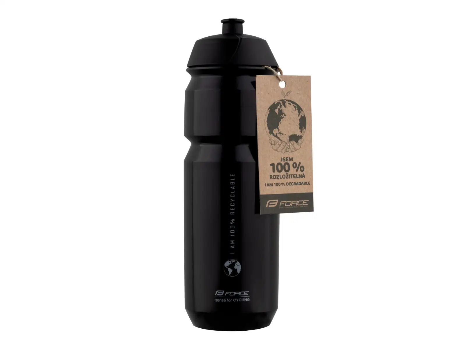Force Bio Earth Fahrradflasche 750 ml schwarz/grau