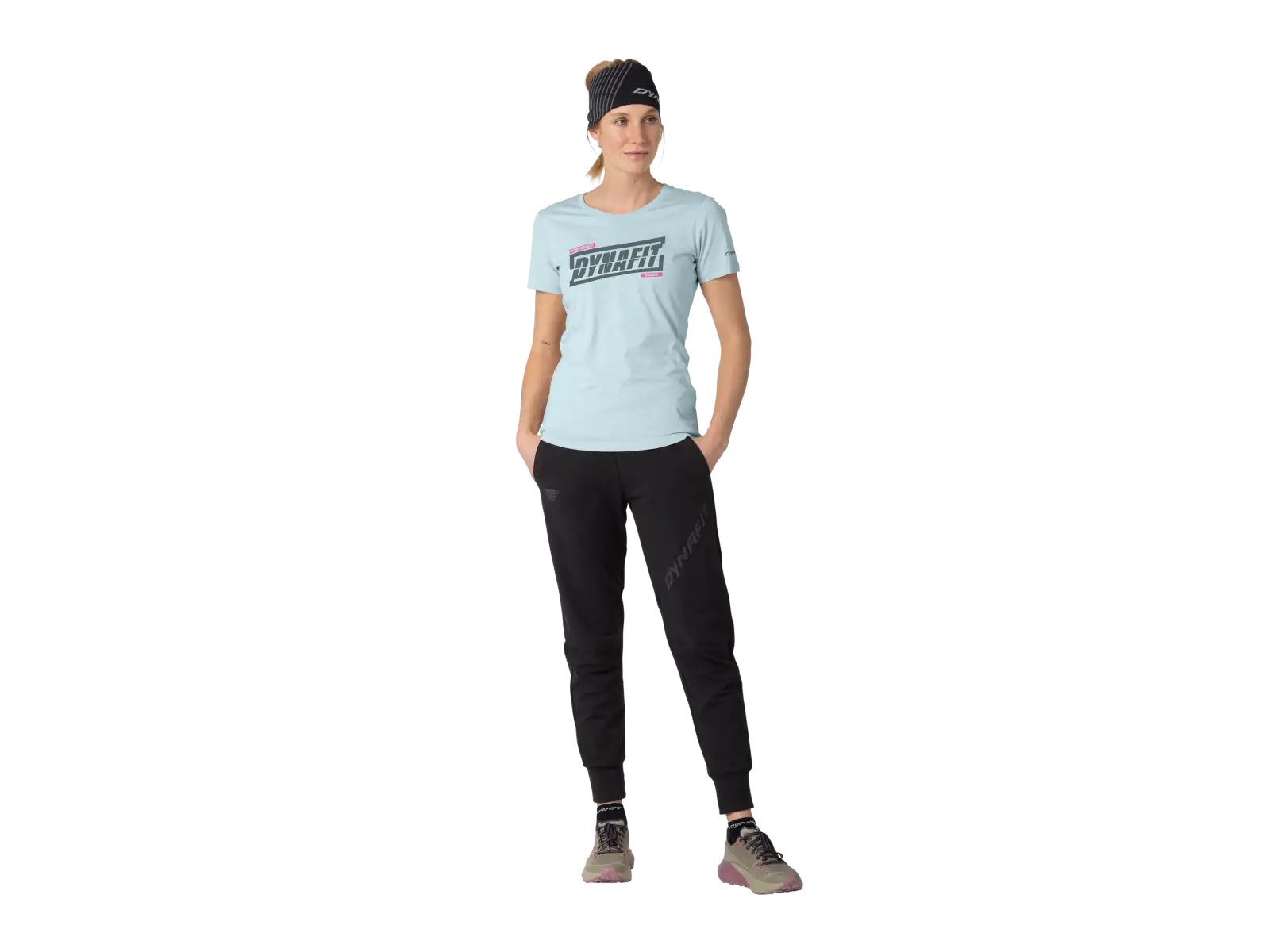 Dynafit Graphic Cotton Damen T-Shirt Kurzarm Cloud Blue/Tabloid