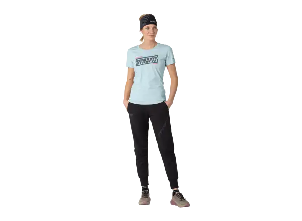 Dynafit Graphic Cotton Damen T-Shirt Kurzarm Cloud Blue/Tabloid