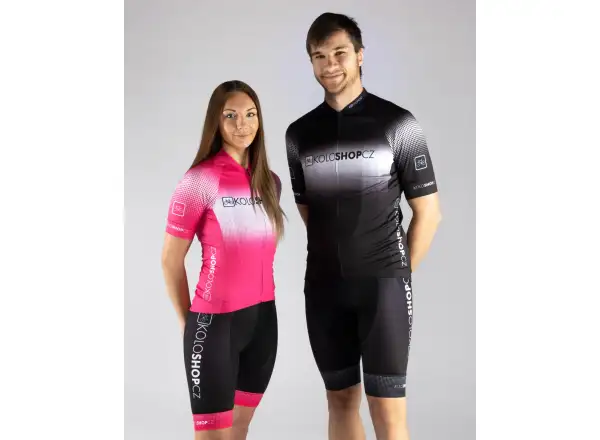 Damen Fahrradhose Force mit Polster und Träger Rosa