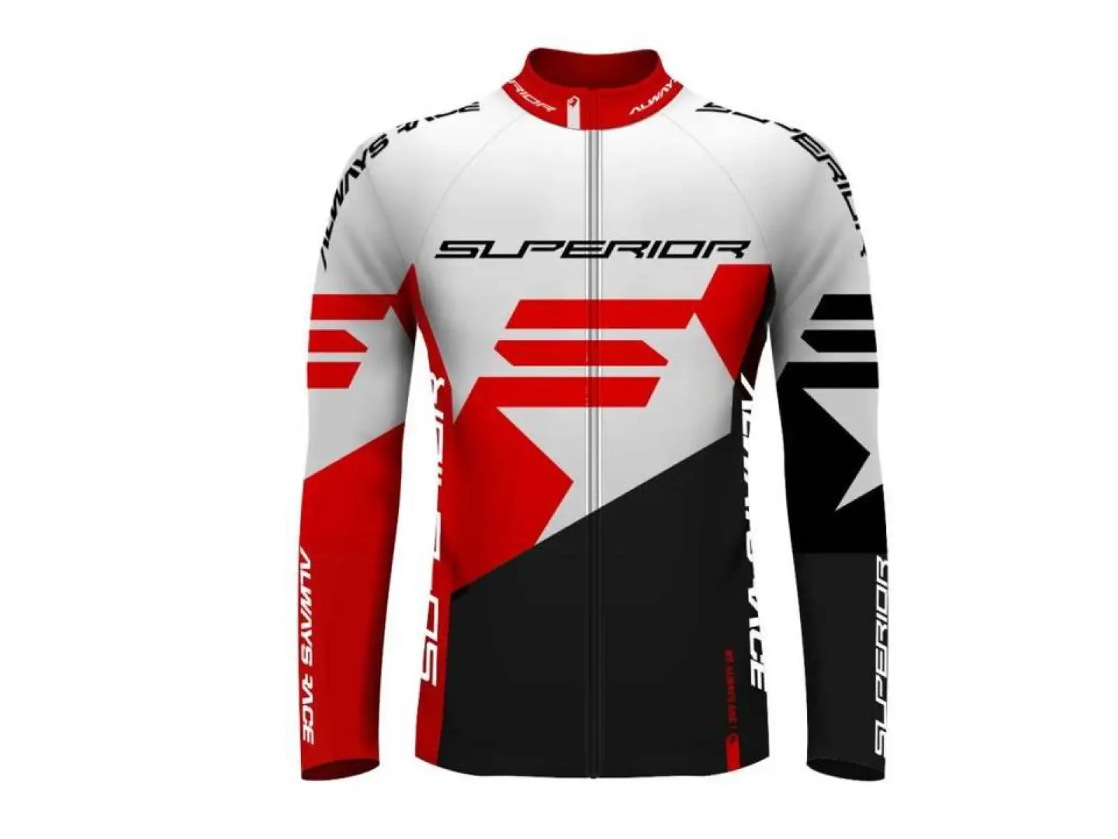 Superior Race 017 Herren Thermotrikot langärmlig rot/weiß