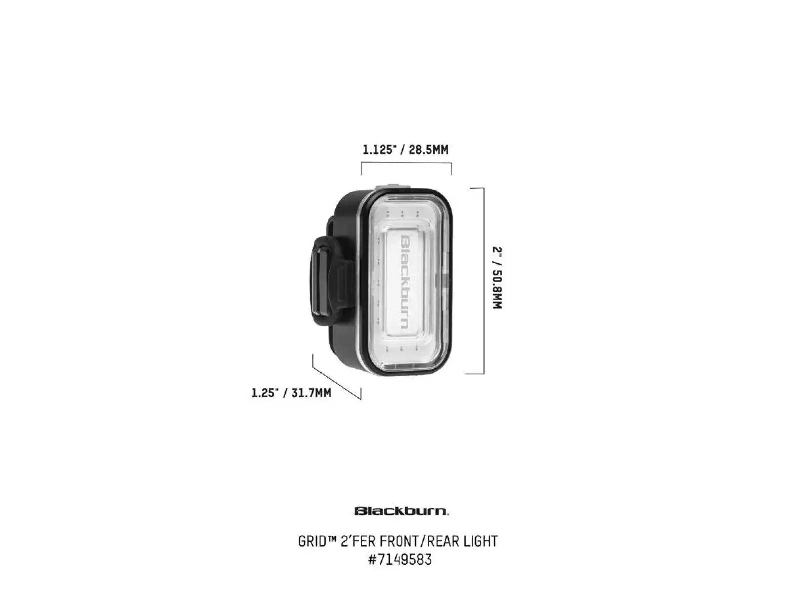 Blackburn Grid 2FER Zwei-Pack Front-/Rücklicht Set, 2 Stück.