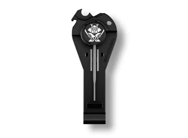 Sahmurai Switchblade Multitool mit 6 Funktionen in Schwarz.