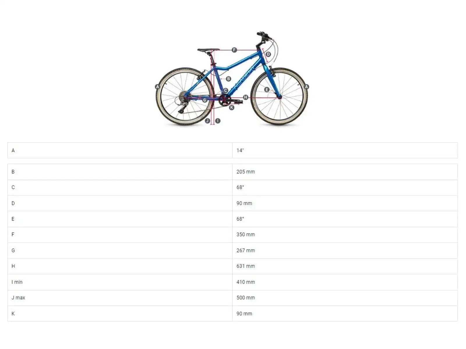 Academy Grade 2 Kinderfahrrad 14" rot