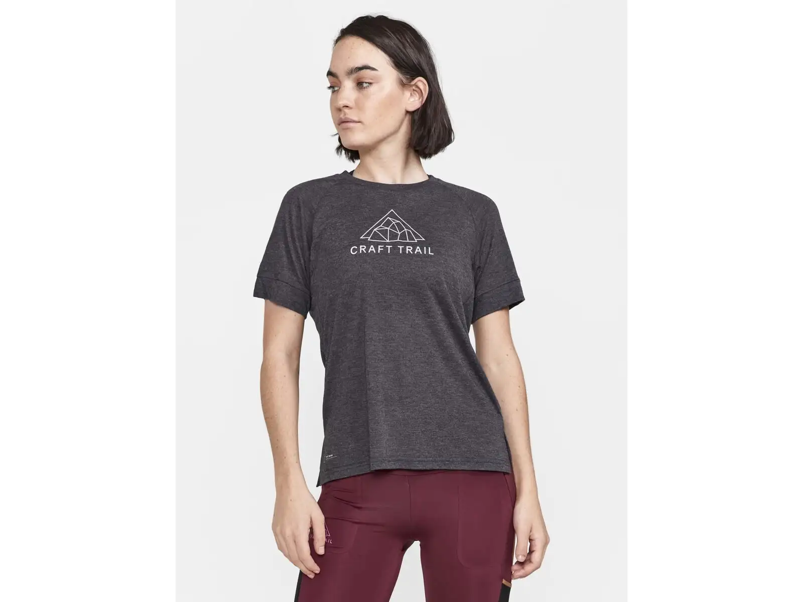 Craft ADV Trail Wool Damen T-Shirt, Kurzarm, Schwarz.