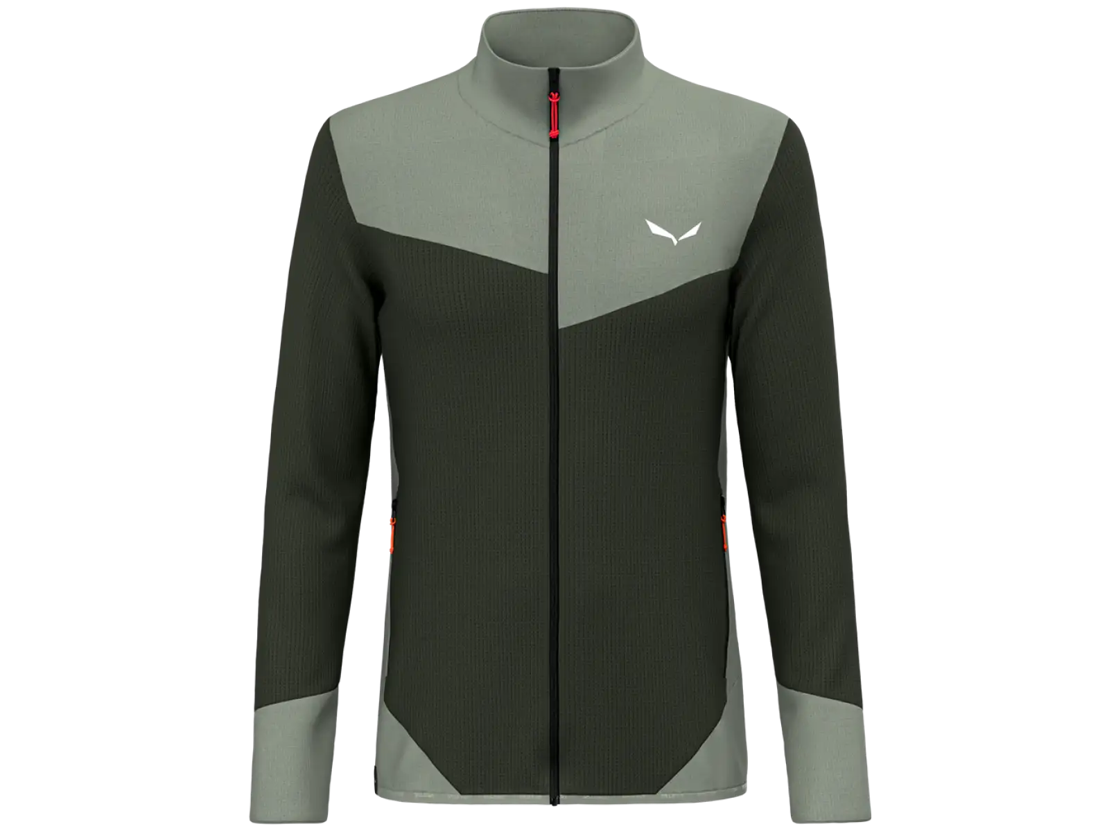 Salewa Puez Waffle HYB PL Herrenpullover Dark Olive