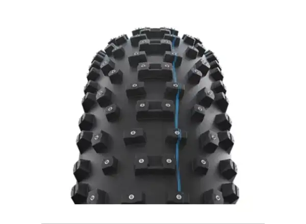 Schwalbe Al Mighty Super Ground TLE E-25 26x4,80" Fatbike-Reifen mit Kevlar-Stollen in Schwarz.