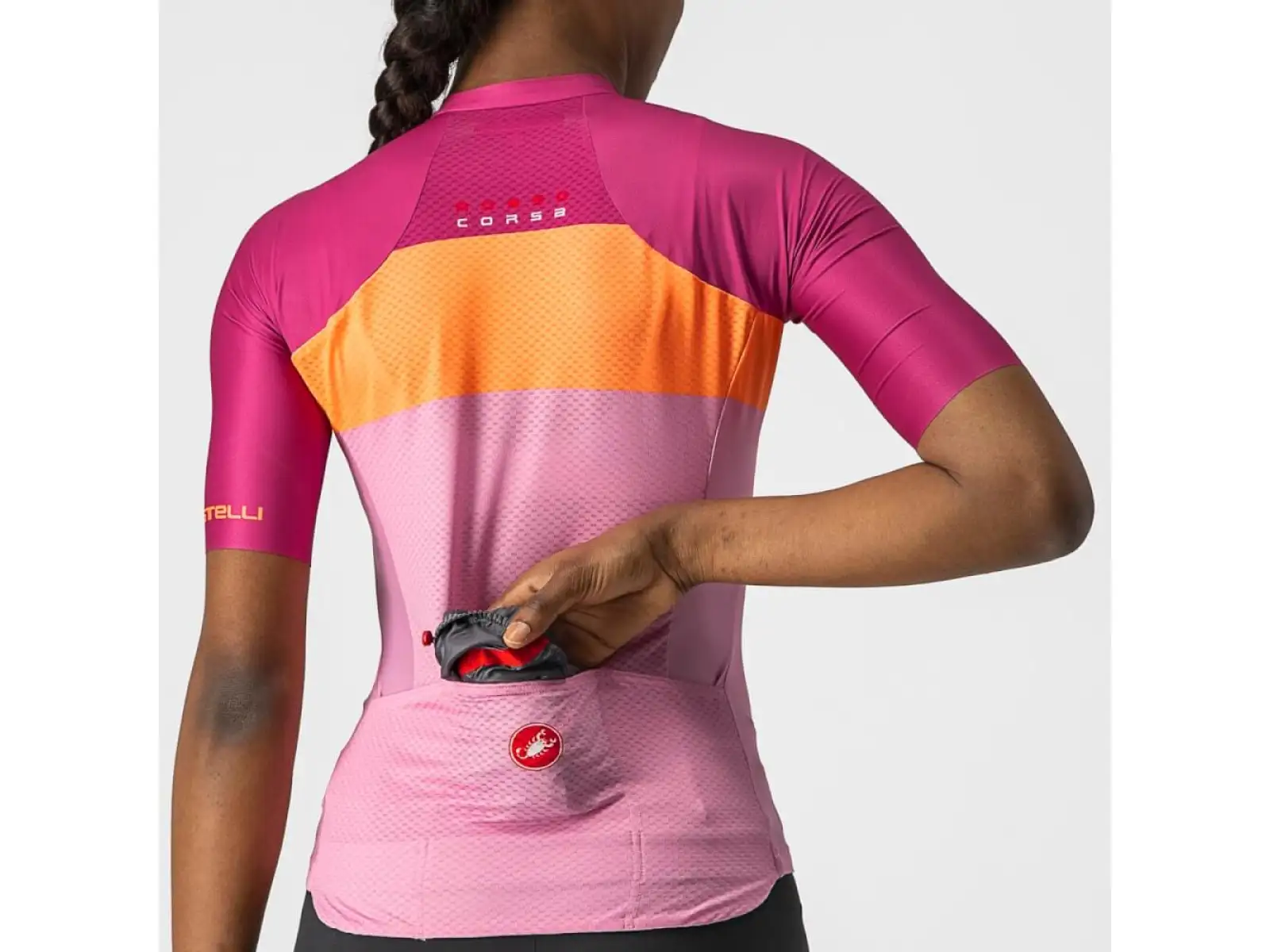Castelli Aero Pro W Damen Kurzarmtrikot pink/coral flash