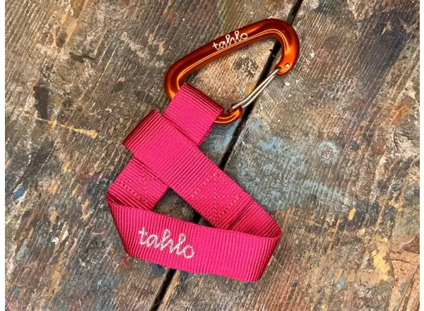 Zugseil Premium Umhängeband mit Karabiner rosa