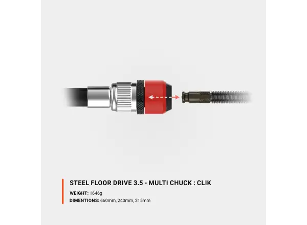 Lezyne Steel Floor Drive 3.5 Presta Werkstattpumpe
