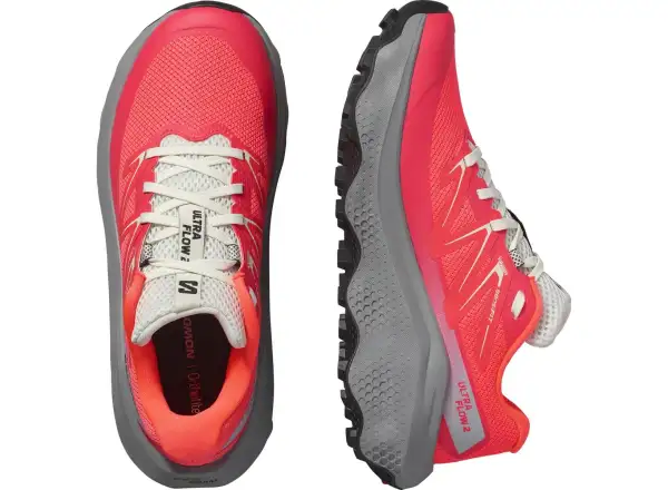 Salomon Ultra Flow 2 Damen-Laufschuhe Coral/Neon/Grau