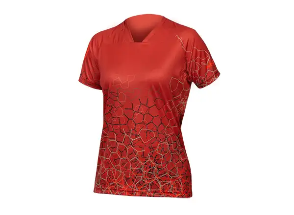 Endura SingleTrack Print Tee LTD Damen Kurzarm Shirt cayenne