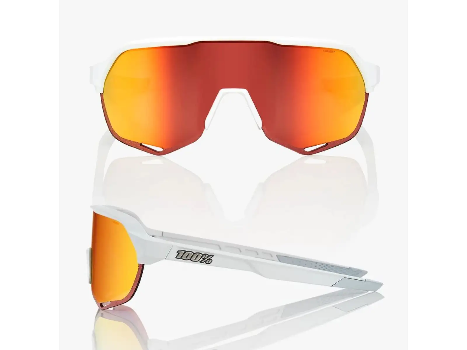 100% S2 Brille Soft Tact Off White/HiPER Red Multilayer Mirror Lens