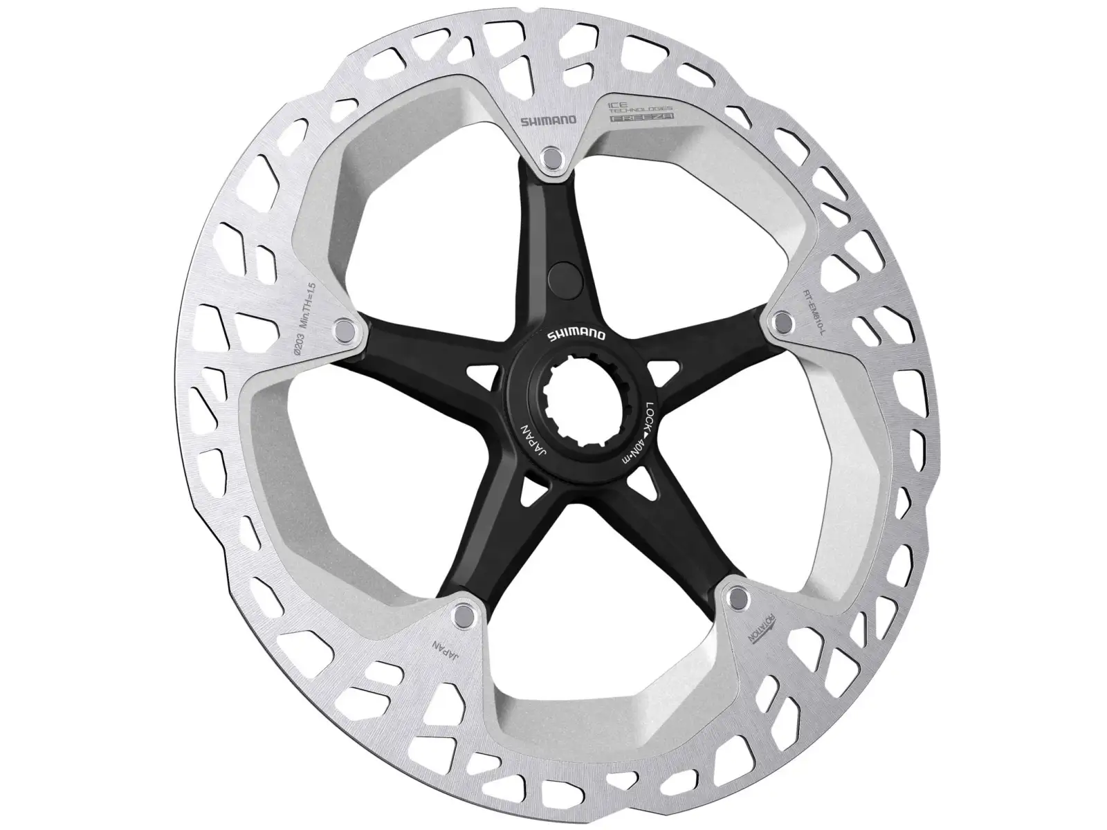 Shimano RT-EM810 Bremsscheibe für E-Bike 160 mm, Center Lock, innerer Lock Ring