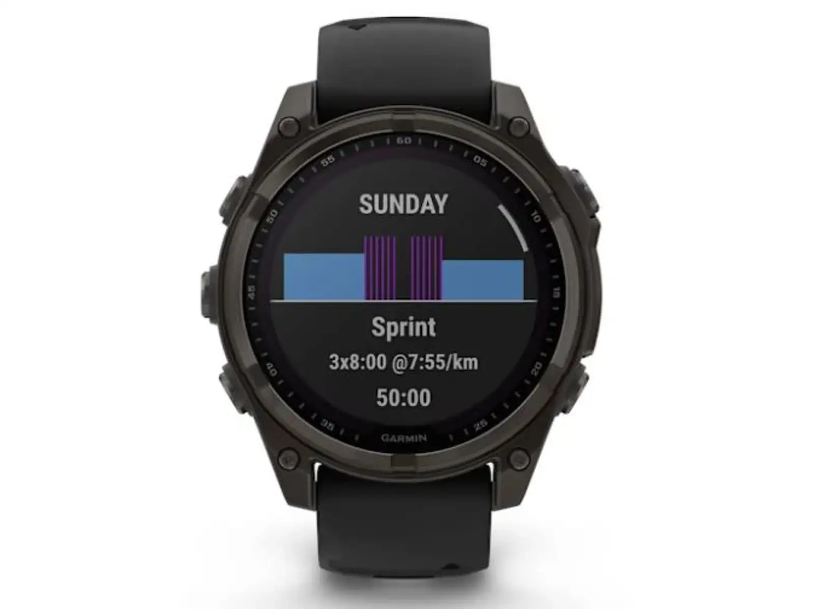 Garmin fenix 8 - 47 mm Solar Sapphire Smartwatch Carbon Gray DLC Titanium Black/Gray