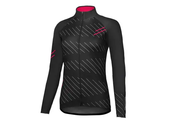 Etape Gaia 2.0 Damen Trikot Langarm schwarz/rosa