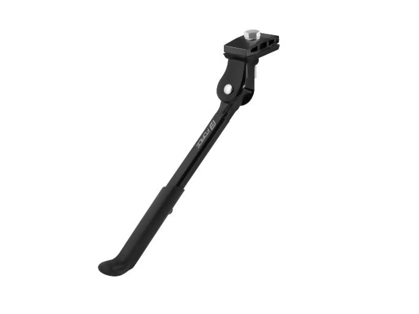 Force 12-20" Alu Ständer in Schwarz unter dem Rahmen.