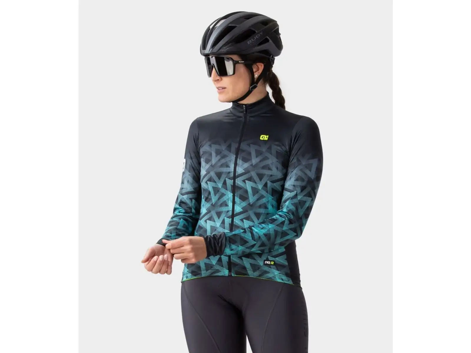 Alé Pyramid PR-R Damen Winter-Fahrradjacke Türkis