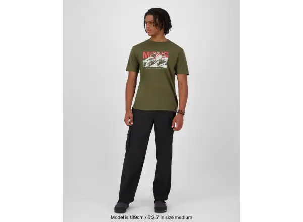 Mons Royale Icon Merino Herren T-Shirt Kurzarm Dark Olive