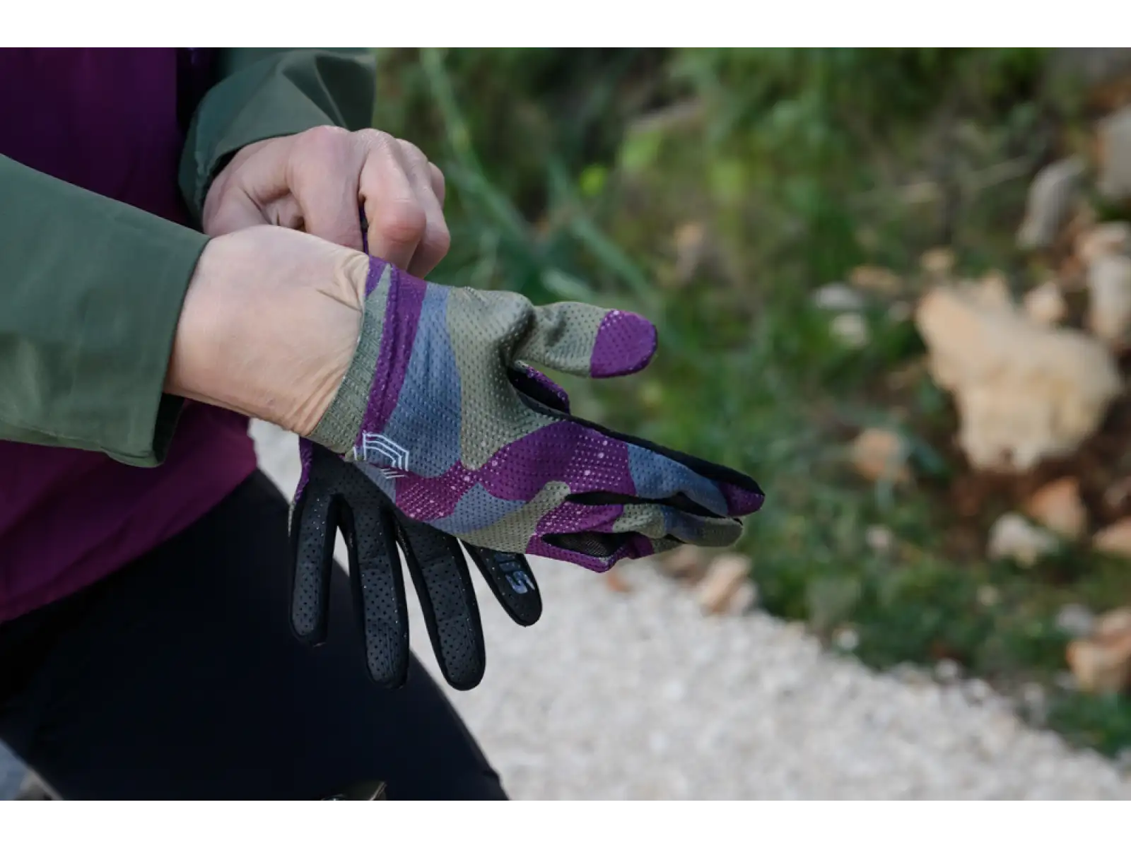 Silvini Saltaro Herrenhandschuhe Pflaume/Olive