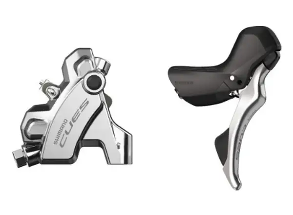 Shimano CUES BR-U6030 + ST-U6030 Scheibenbremse hinten rechts J-kit silberfarben