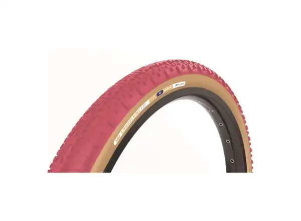 Panaracer Gravel-Reifen – GravelKing X1 700×45 mm Cranberry/Braun Kevlar