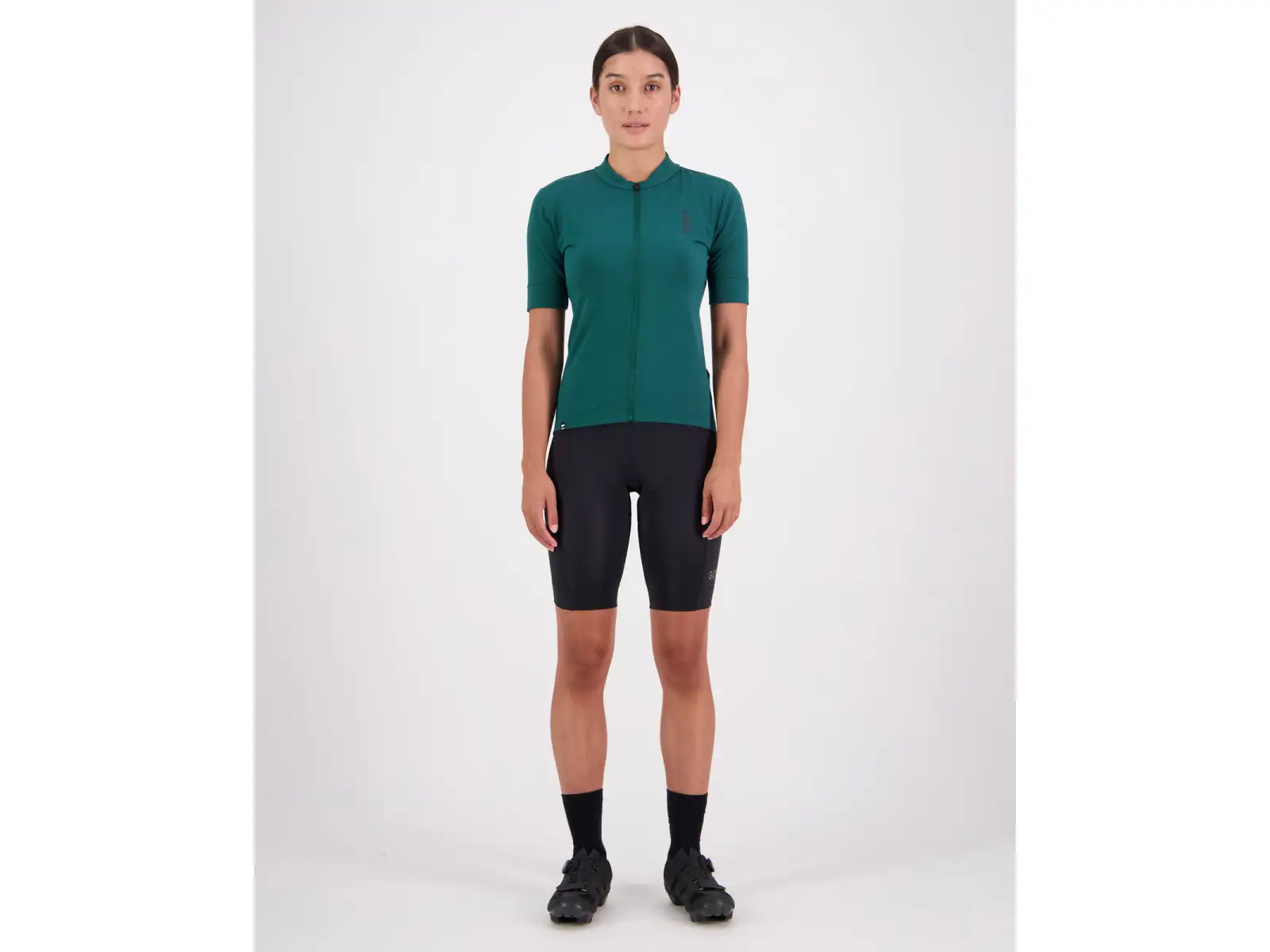 Mons Royale Roam Cargo Merino Shift Damen-T-Shirt mit kurzen Ärmeln Evergreen.