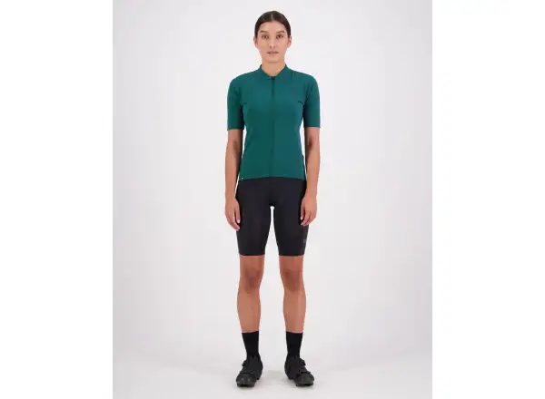Mons Royale Roam Cargo Merino Shift Damen-T-Shirt mit kurzen Ärmeln Evergreen.