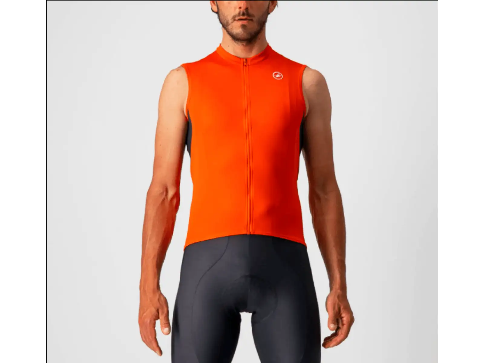 Castelli Entrata Herren ärmelloses Trikot Rot/Grau