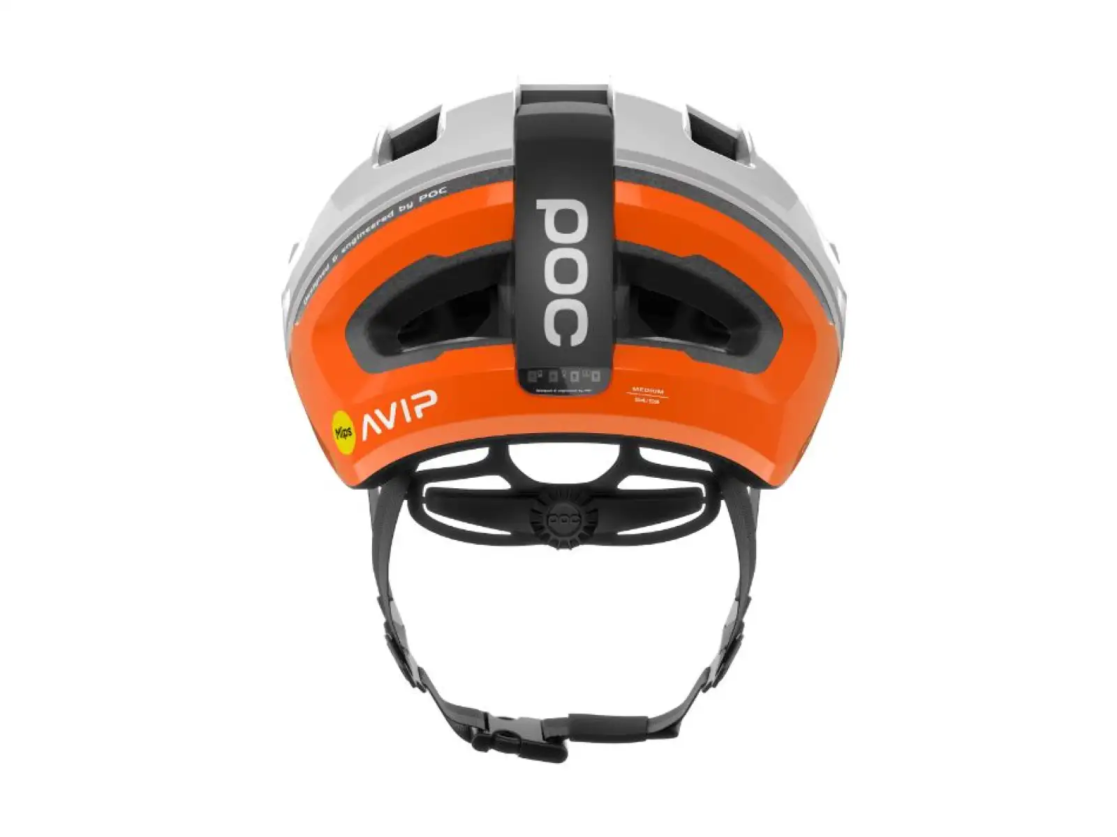POC Omne Beacon MIPS Fahrradhelm Fluorescent Orange AVIP/Hydrogen White