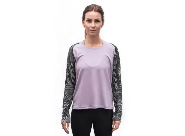 Sensor Merino Blend Impress Damen Langarmshirt Mystic Violet/Zebra
