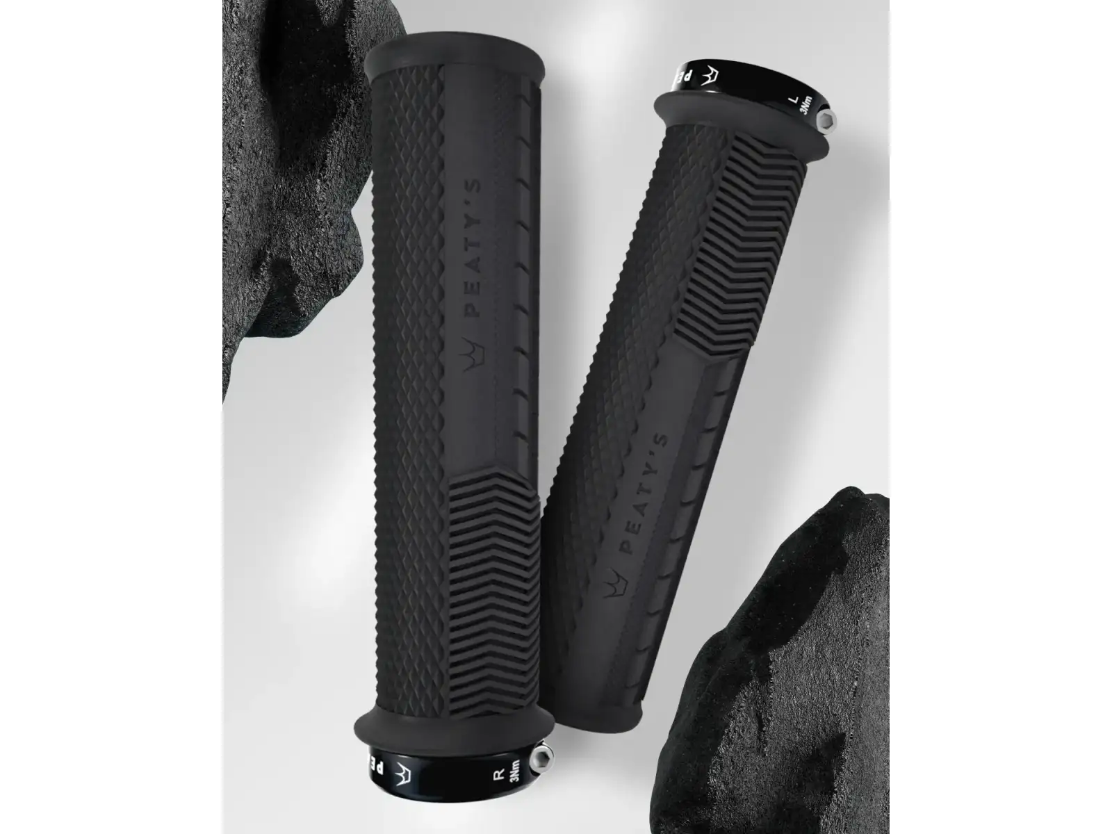 Peaty's Monarch Knurl Thick Griffe Schwarz