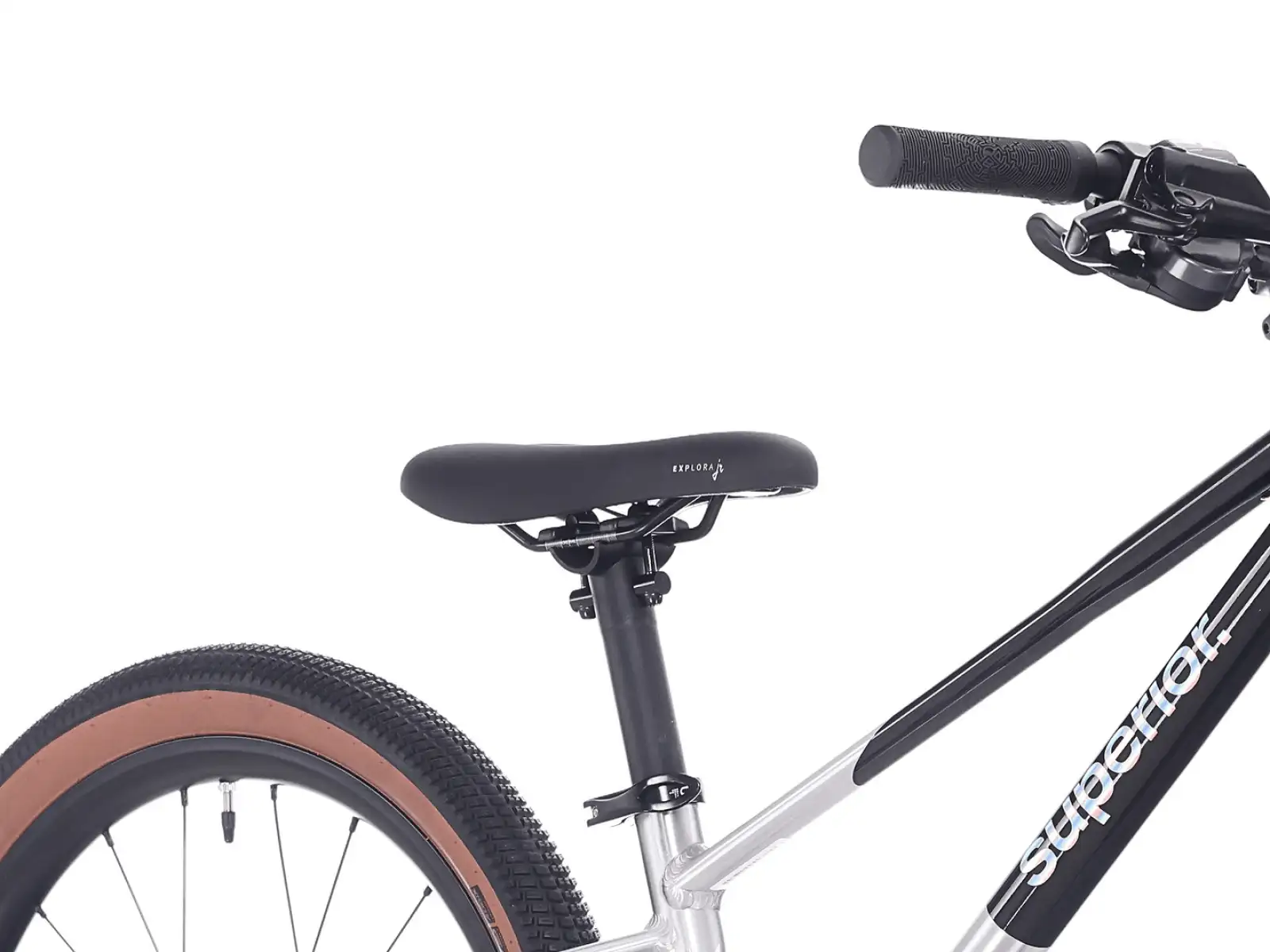 Superior TEAM 20 Kindefahrrad Gloss Brushed Alu / Rainbow Black 9.0"