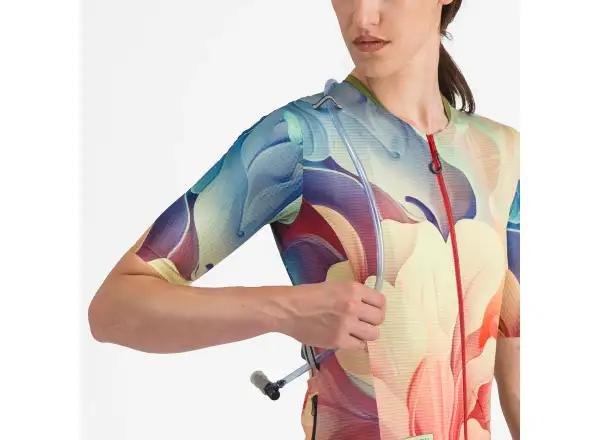 Castelli Unlimited Pro Damen-Trikot Kurzarm Multicolor Green