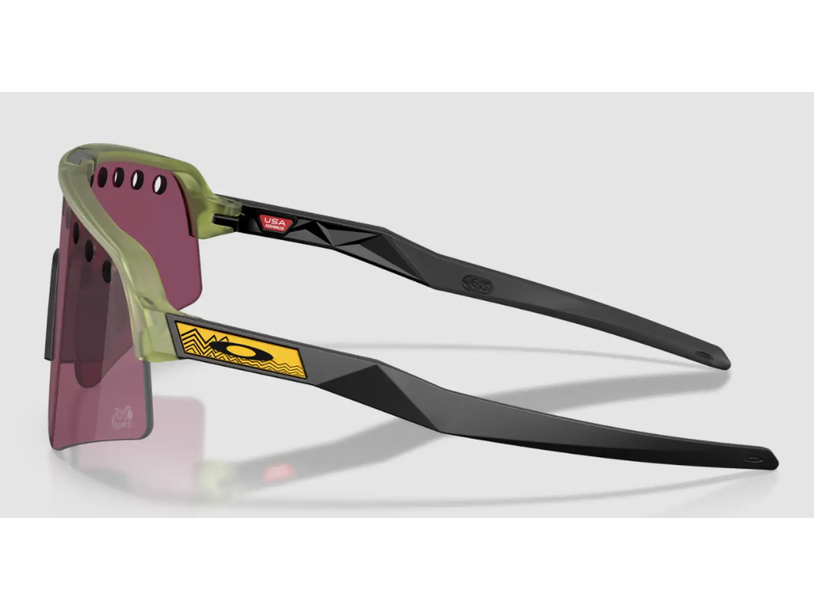 Oakley Sutro Lite Sweep Brille Tour De France Matte Transparent Fern/Prizm Road Black