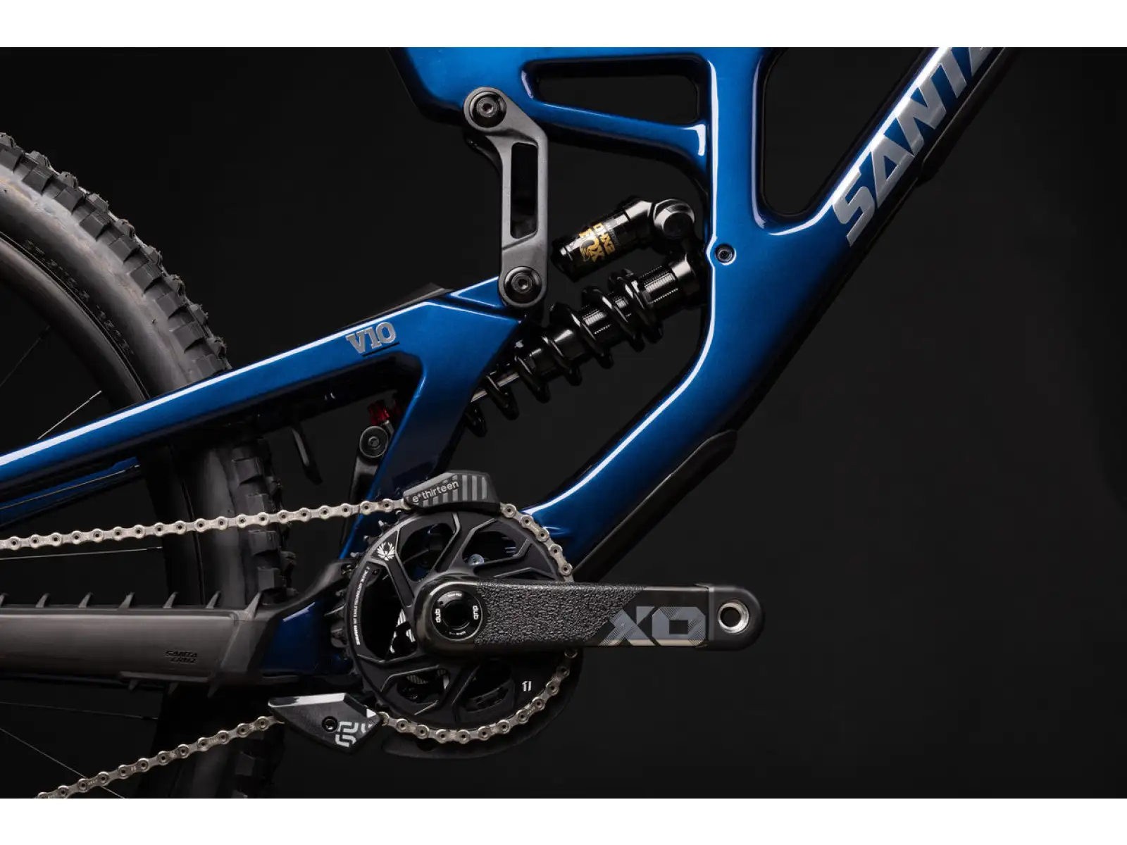 Santa Cruz V10 8 CC MX 27 DH S Downhill-Fahrrad Gloss Liquid Blue