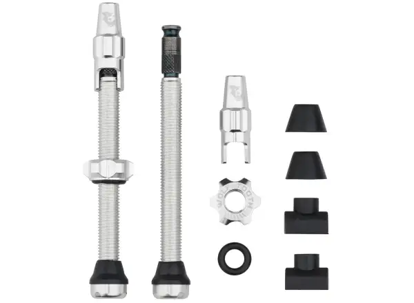 Wolf Tooth Tubeless-Ventile Click Valve Kit 60mm raw silver