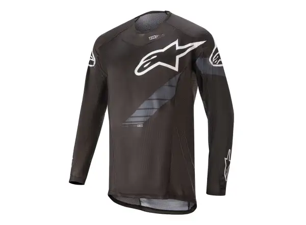 Alpinestars Techstar L/S Herren Langarm-Trikot Schwarz Anthrazit