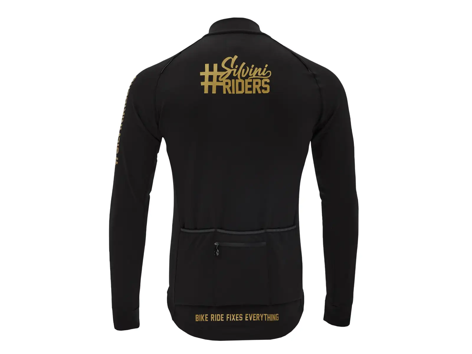 Silvini Leverono Herrentrikot Langarm Schwarz/Gold
