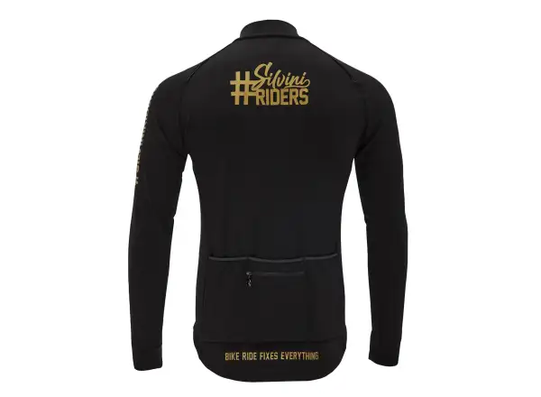 Silvini Leverono Herrentrikot Langarm Schwarz/Gold