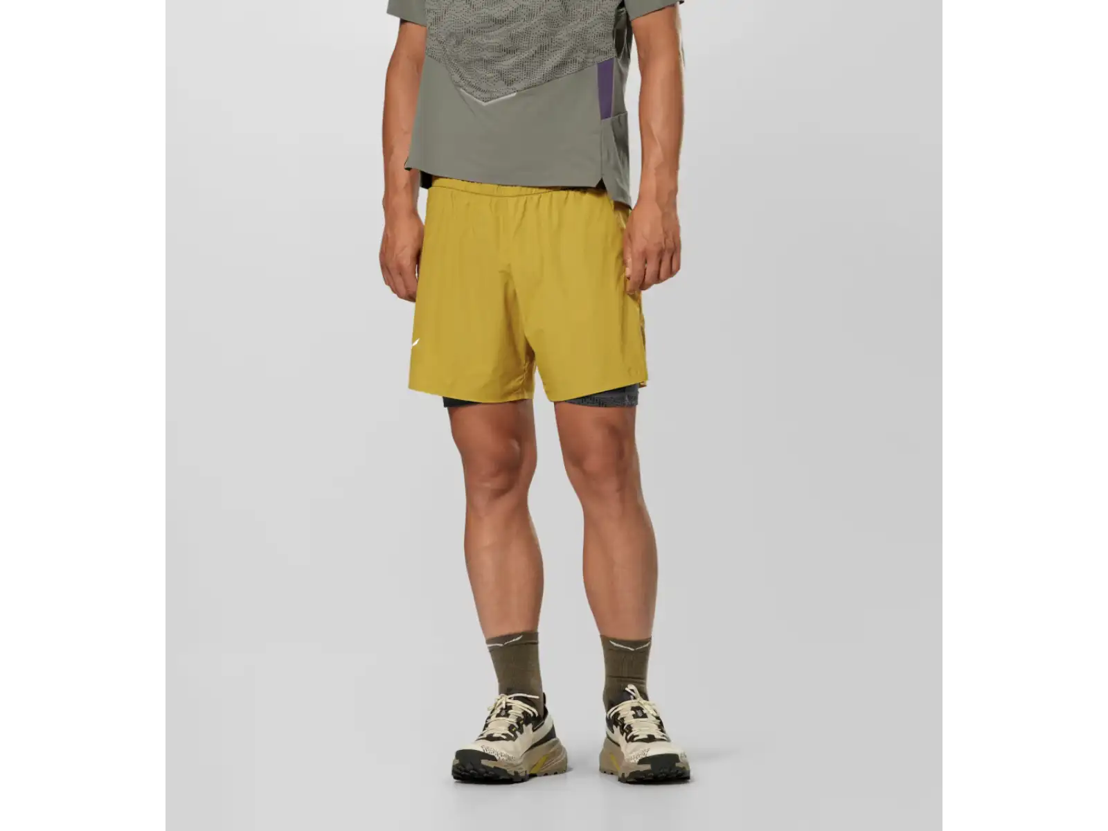 Salewa Pedroc Durastretch 2in1 Herren Shorts Olive Oil