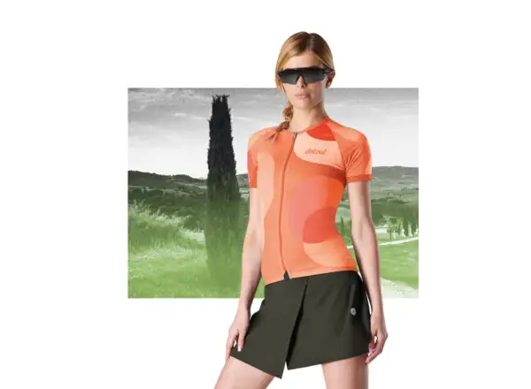 Dotout Camou Damen-Trikot mit kurzen Ärmeln, Hellorange
